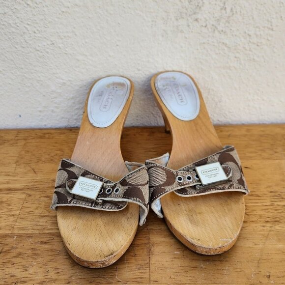 Y2K Coach Monogram Juliet Kitten Heels - Picture 3 of 12